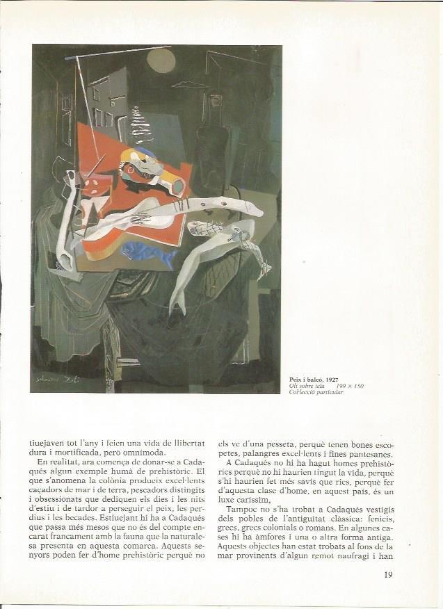LAMINA 19264: Pez y balcon, por Dali