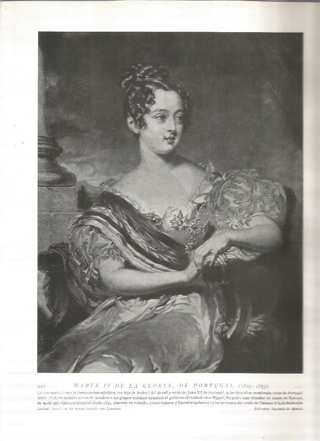 LAMINA 19234: Maria II de la Gloria de Portugal