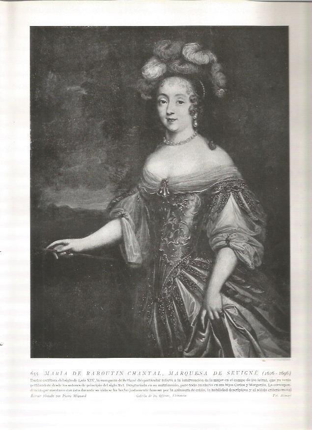 LAMINA 19111: Maria de Raboutin-Chantal, Marquesa de Sevigne