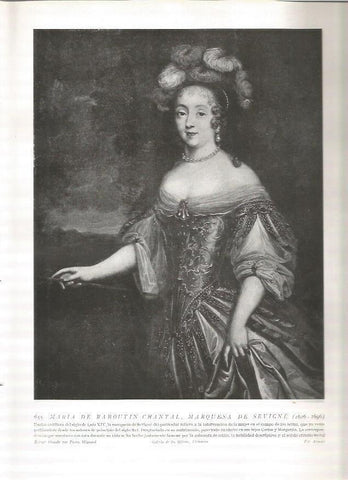 LAMINA 19111: Maria de Raboutin-Chantal, Marquesa de Sevigne