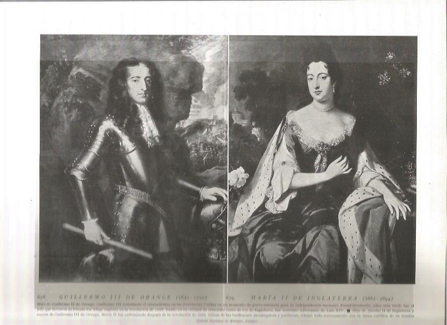 LAMINA 19120: Guillermo III de Orange y Maria II de Inglaterra