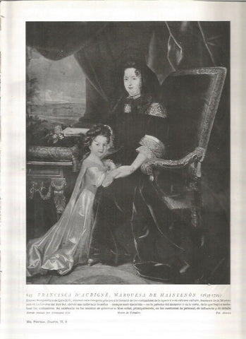 LAMINA 19108: Francisca d'Aubigne, Marquesa de Maintenon
