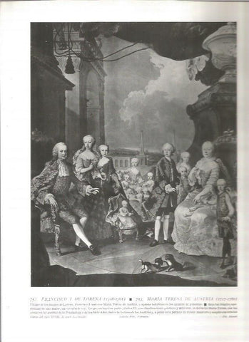 LAMINA 19152: Francisco I de Lorena y Maria Teresa de Austria