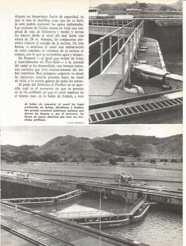 LAMINA 19631: Canal de los lagos artificiales de Panama