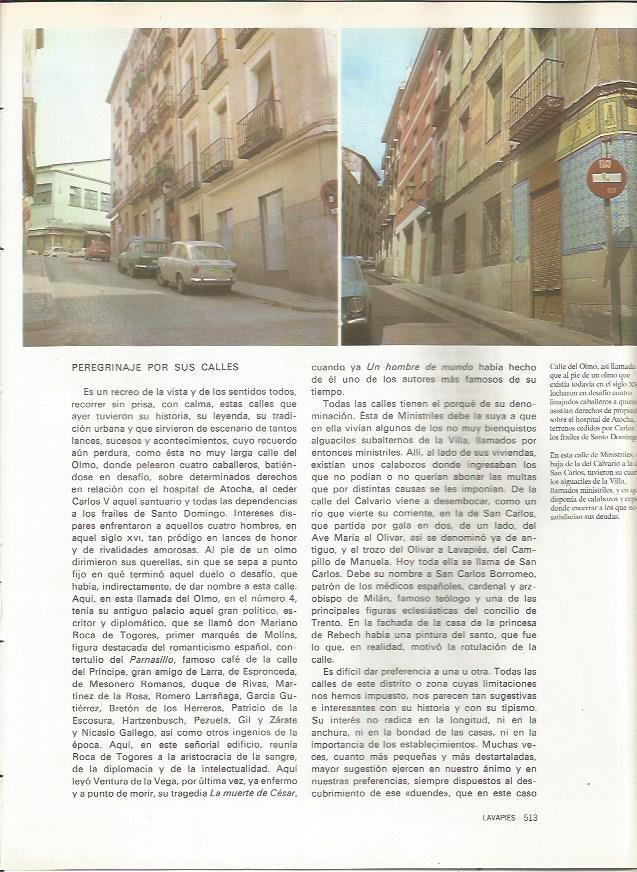 LAMINA 20254: Calles del Olmo y de Ministriles