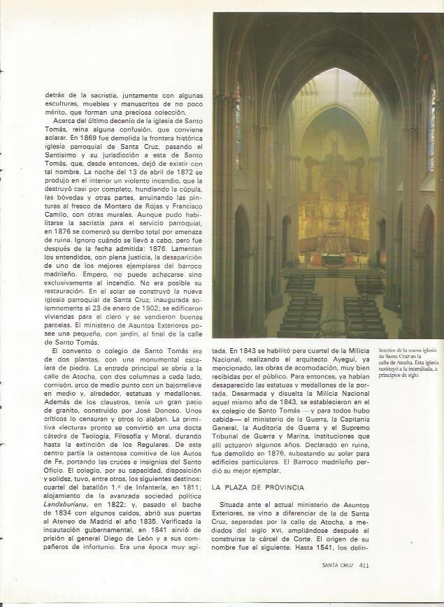 LAMINA 20222: Interior de la iglesia de Santa Cruz en la calle Atocha