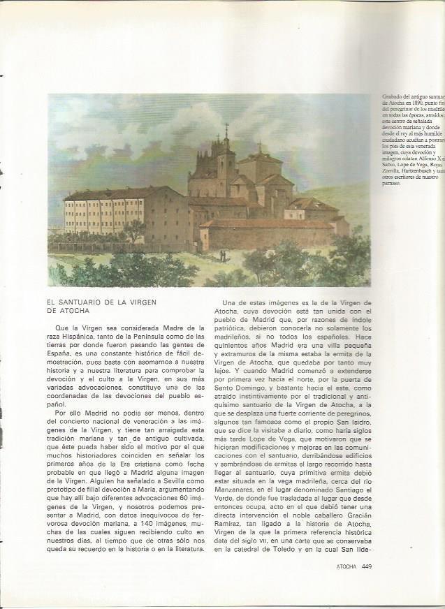 LAMINA 20233: Grabado del Santuario de Atocha en 1890
