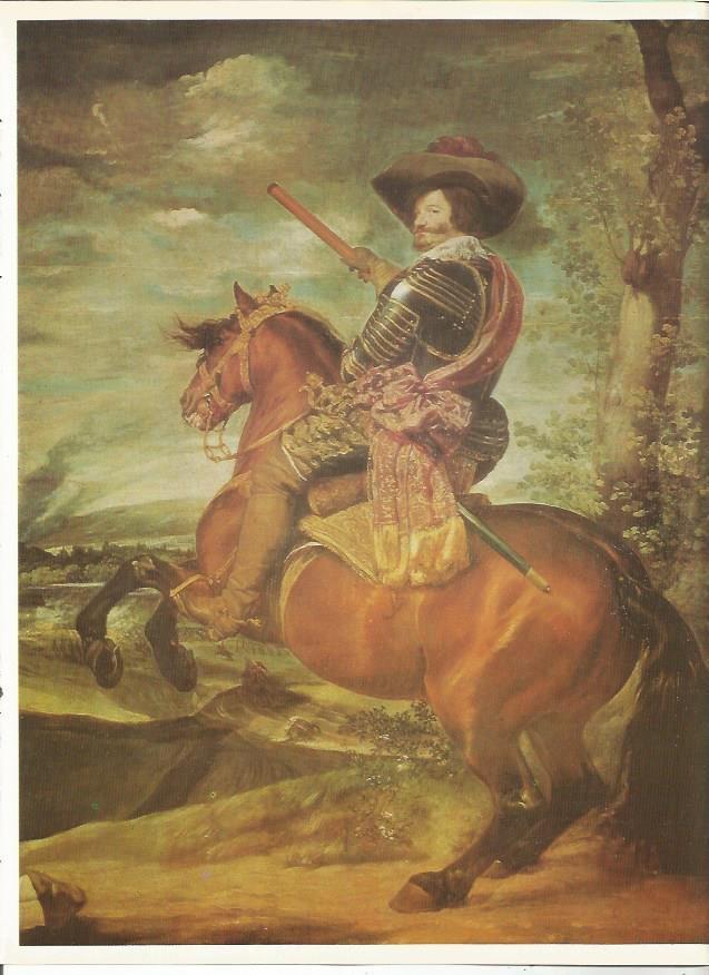 LAMINA 20425: Retrato ecuestre del Conde Duque de Olivares, por Velazquez