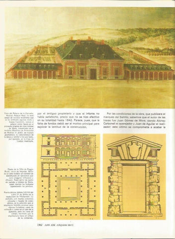 LAMINA 20423: Vista de La Zarzuela y planta de la Villa de Poggio Reale
