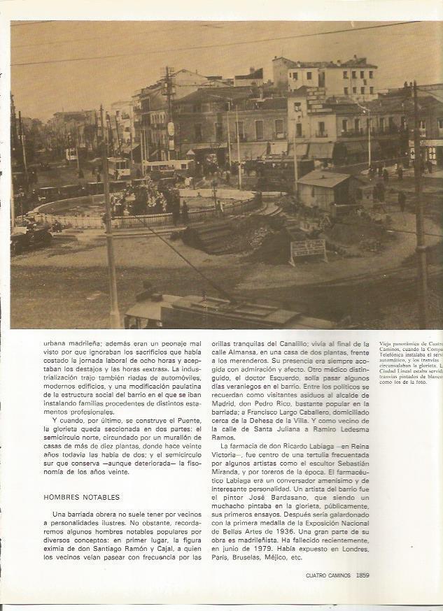 LAMINA 20407: Fotografia antigua de Cuatro Caminos