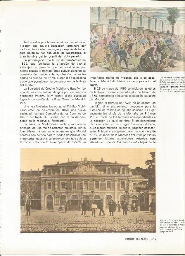 LAMINA 20343: Fachada de la estacion del Norte en 1882