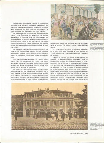 LAMINA 20343: Fachada de la estacion del Norte en 1882