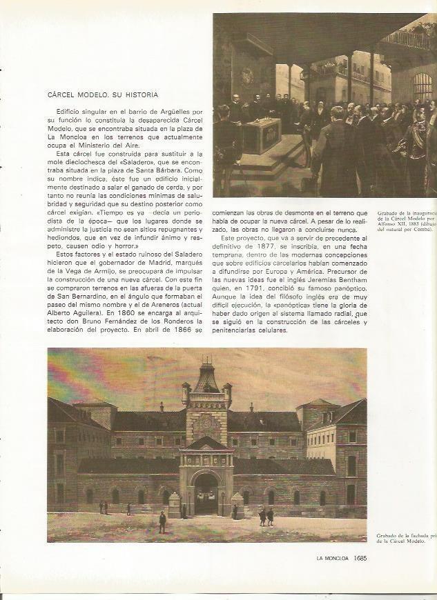 LAMINA 20352: Grabados de la Carcel Modelo de Madrid