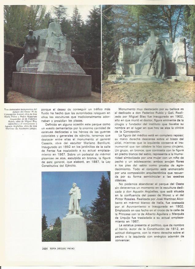LAMINA 20351: Monumentos del Parque del Oeste