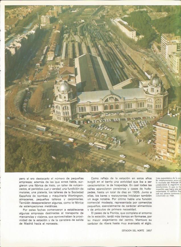 LAMINA 20344: Vista aerea de la Estacion del Norte de Madrid