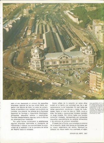 LAMINA 20344: Vista aerea de la Estacion del Norte de Madrid