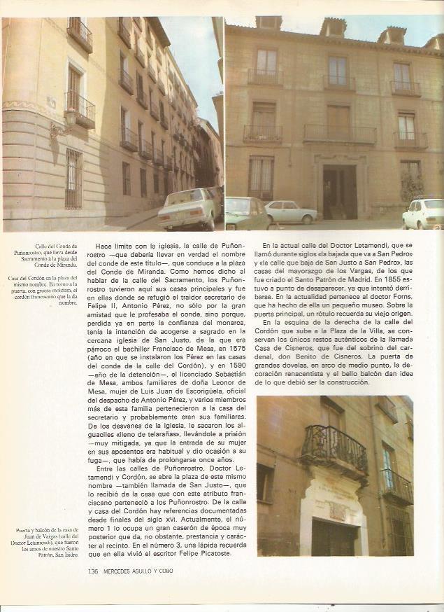 LAMINA 20017: Calle del Conde de Puñonrostro y Casa del Cordon