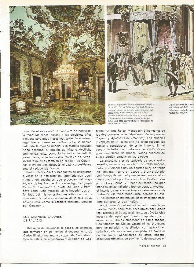 LAMINA 19973: Decoracion de M. Gasparini en el Palacio Real