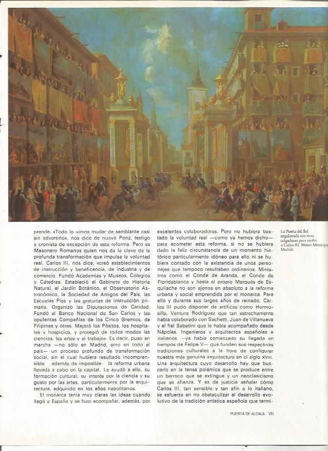 LAMINA 19960: La Puerta del Sol recibiendo a Carlos III