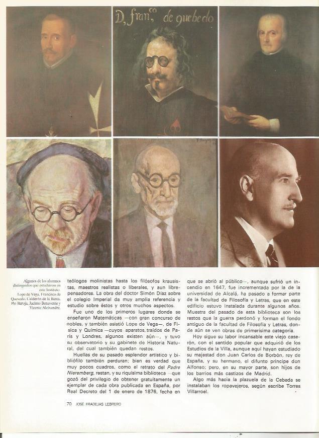 LAMINA 19997: Lope de Vega, Quevedo, Calderon de la Barca, Pio Baroja y Jacinto Benavente