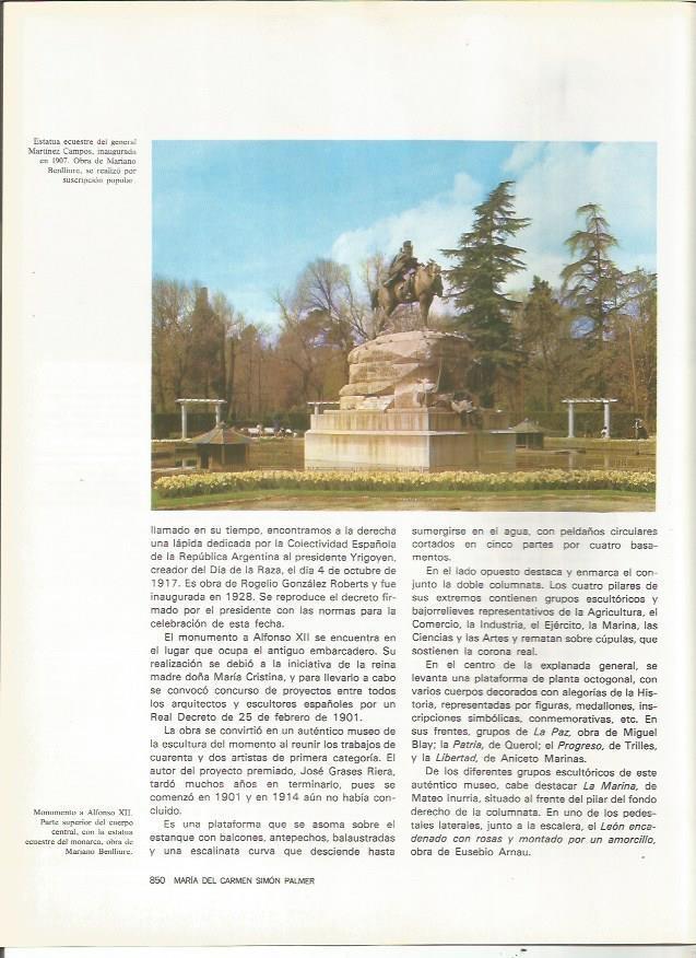 LAMINA 20101: Estatua ecuestre del general Martinez Campos