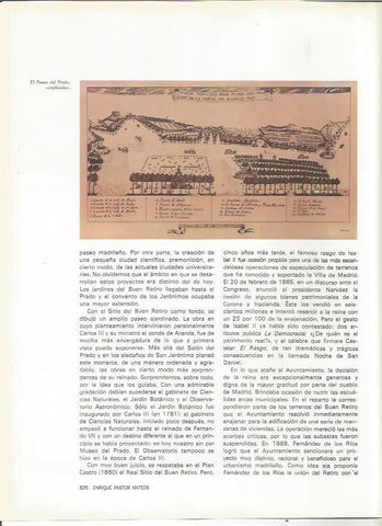 LAMINA 20091: El Paseo del Prado, plano explicado