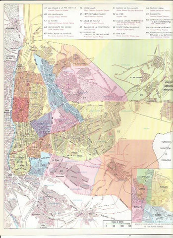 LAMINA 20079: Mapa del conjunto de 5 Tomos de Madrid