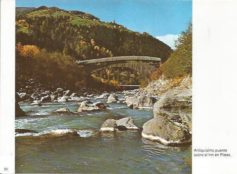 LAMINA 20584:  Puente sobre el Inn en Fliess, Austria