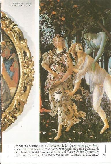 LAMINA 20449: La primavera, por Botticelli. Detalle