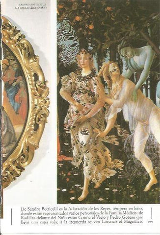 LAMINA 20449: La primavera, por Botticelli. Detalle