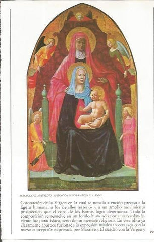 LAMINA 20441: Madonna con el Niño y Santa Ana, por Masaccio e Masolino
