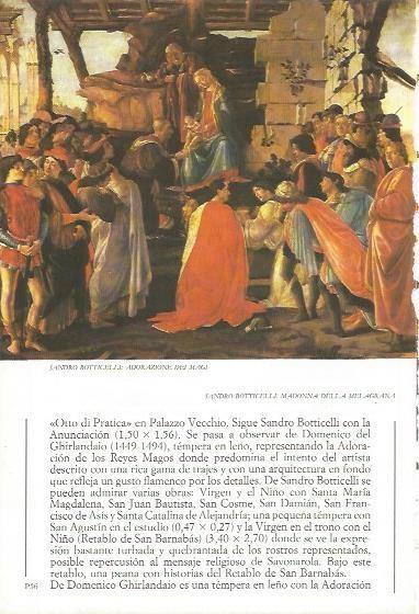 LAMINA 20447: Adoracion de los Magos, por Botticelli