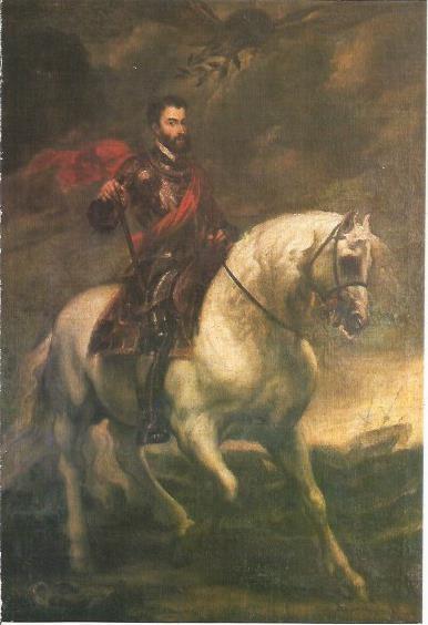 LAMINA 20478: El emperador Carlos V , por Van Dyck