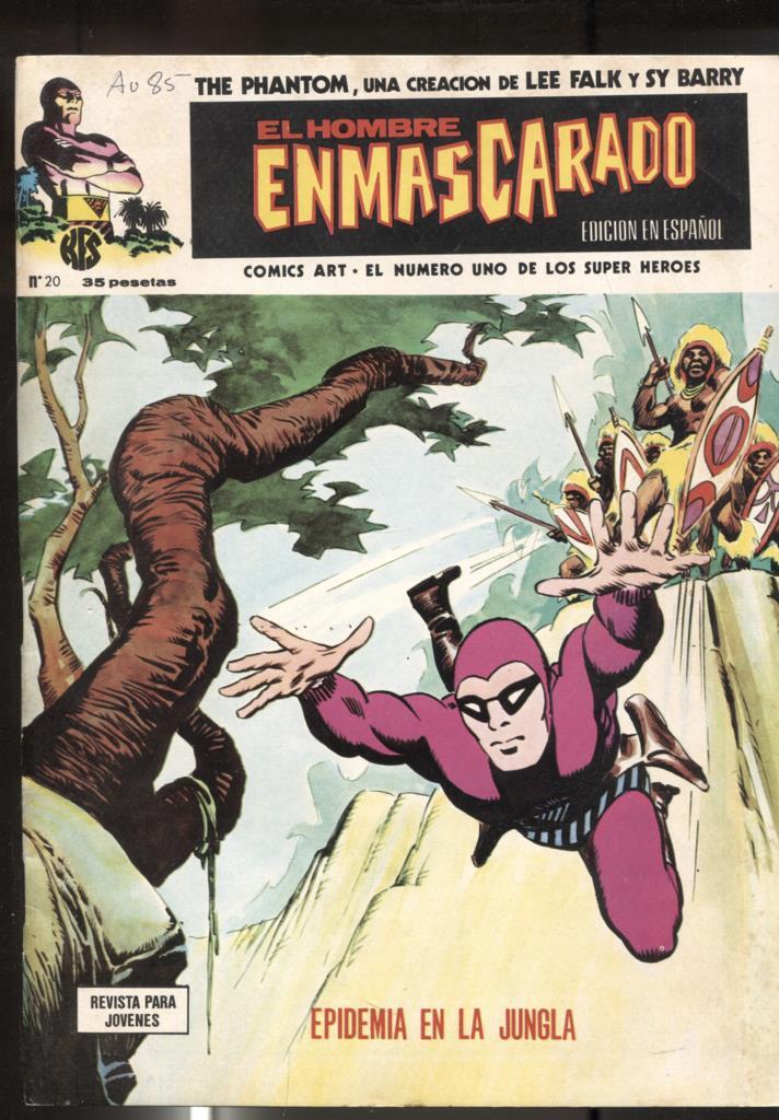 Vertice: The Phantom-El Hombre Enmascarado volumen 1 numero 20: numerado 1 en trasera