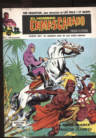 Vertice: The Phantom-El Hombre Enmascarado volumen 1 numero 31: La diosa blanca, 