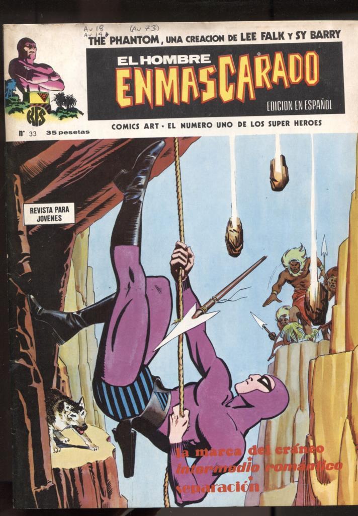 Vertice: The Phantom-El Hombre Enmascarado volumen 1 numero 33: La marca del craneo