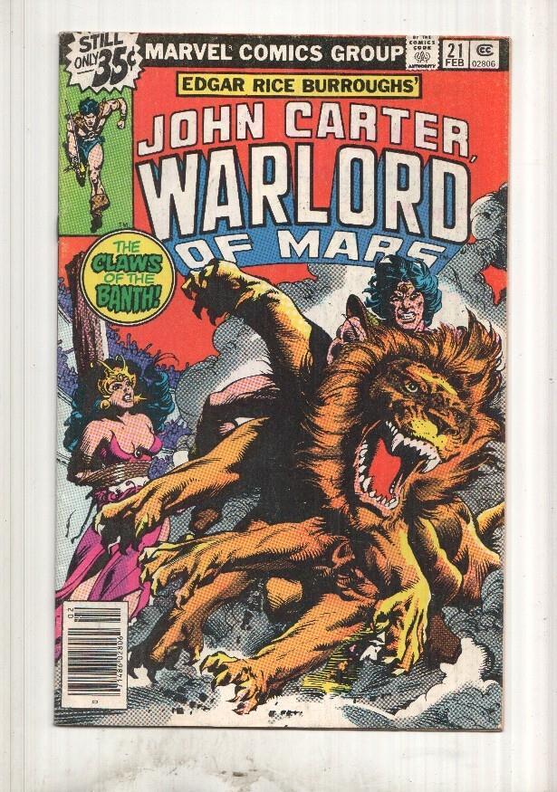 John Carter Warlord of Mars numero 21: The Lady and the Lion