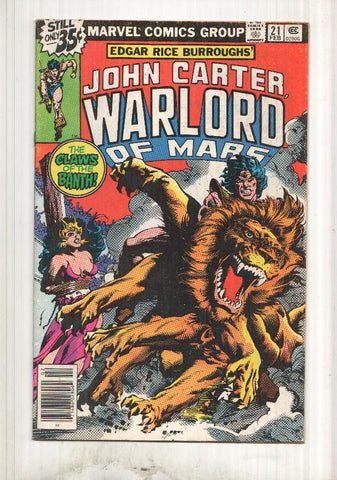 John Carter Warlord of Mars numero 21: The Lady and the Lion