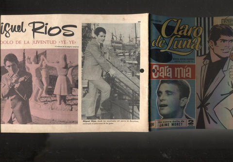 Claro de Luna numero 326: reportaje sobre Miguel Rios (numerado 2 en trasera)