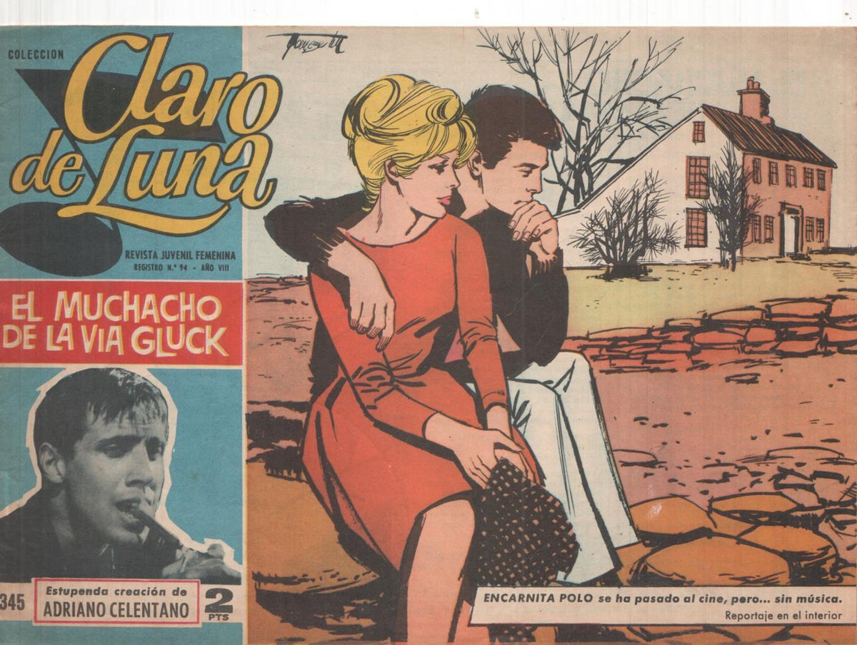 Claro de Luna numero 345: reportaje sobre Encarnita Polo (numerado 2 en trasera)