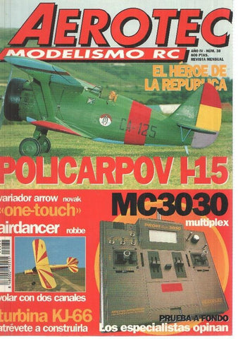 Revista Aerotec modelismo RC numero 038: Policarpov I-15