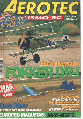 Revista Aerotec modelismo RC numero 041: Fokker DR I