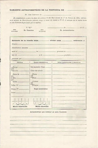 LAMINA ESPASA 34481: Plantilla de Identificacion Judicial