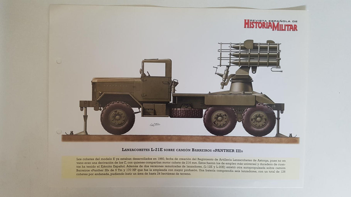 Lamina: Lanzacohetes L-21 E sobre camion Barreiros PANTHER III