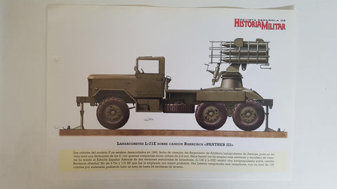 Lamina: Lanzacohetes L-21 E sobre camion Barreiros PANTHER III