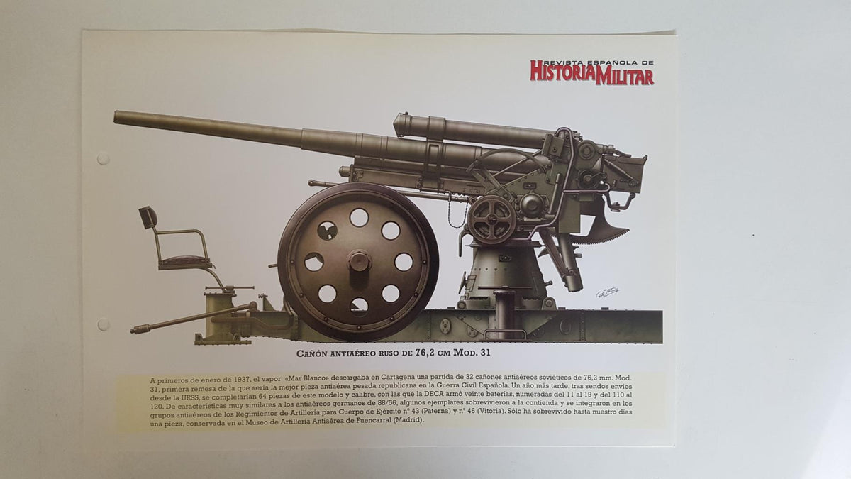 Lamina: Cañon antiaereo ruso de 76,2 cm Mod. 31