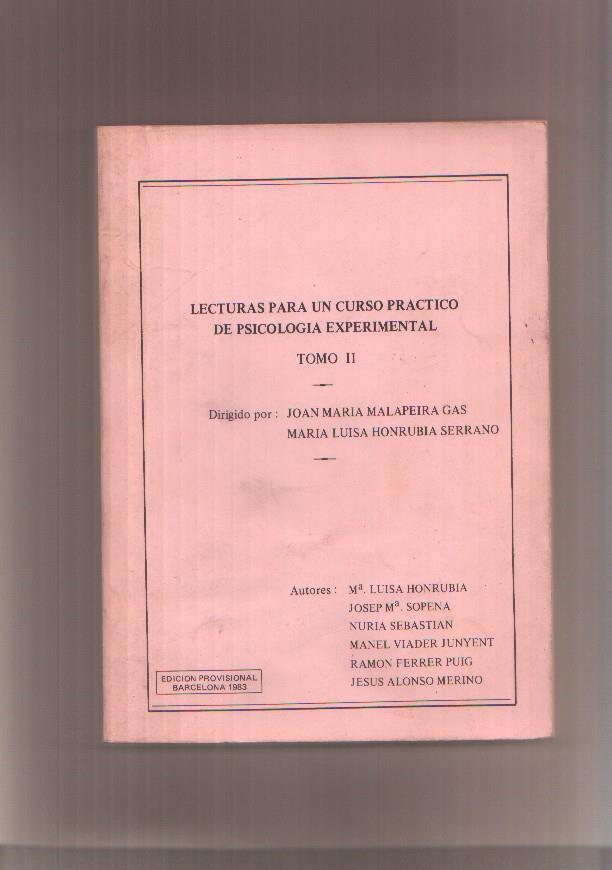 Lecturas para un curso practico de Psicologia experimental