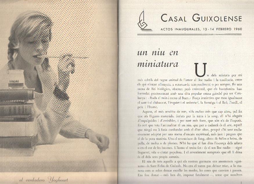 Casal Guixolense: actos inaugurales 13-14- febrero 1960