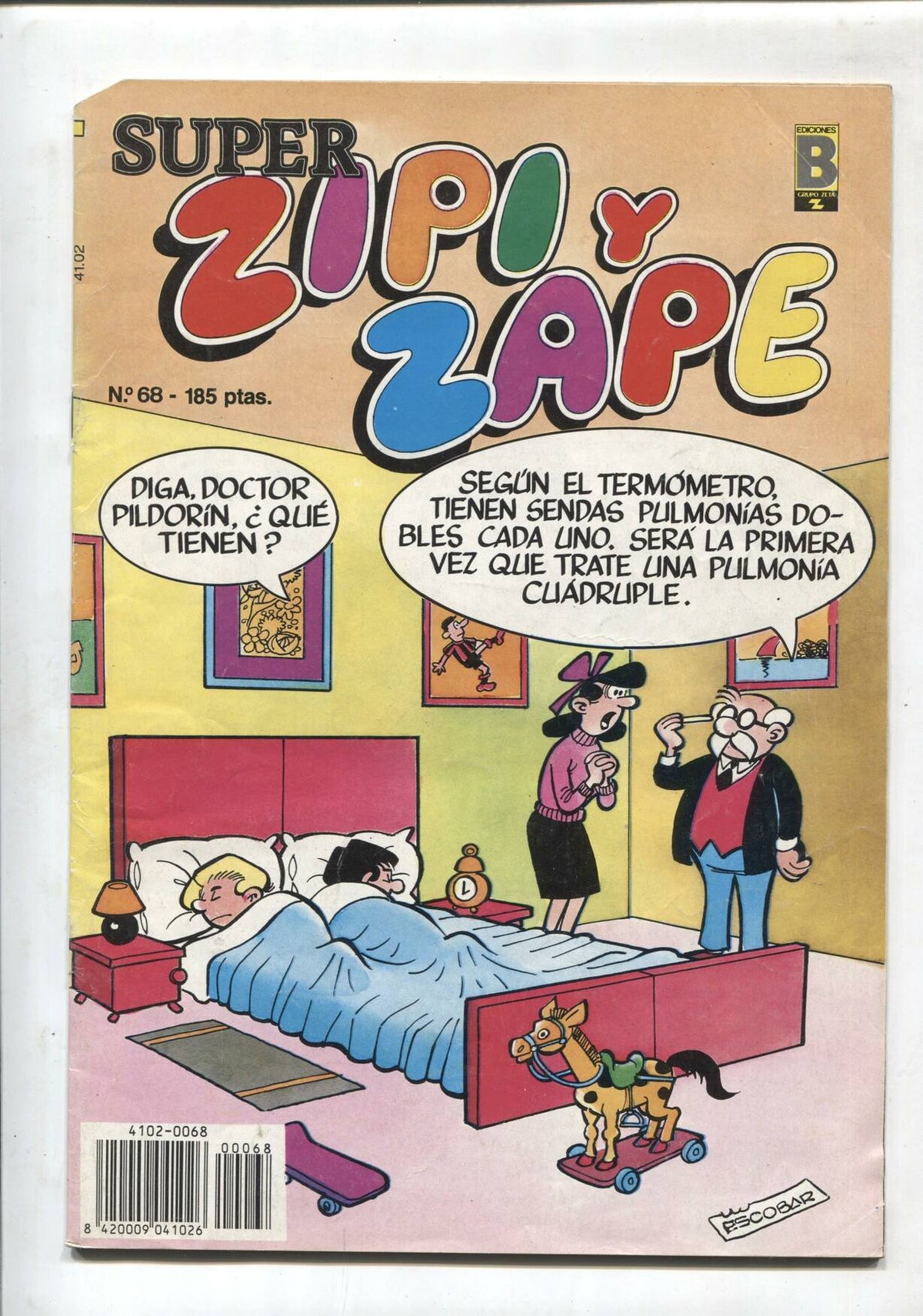 Super Zipi y Zape numero 068: Teo y Dorita, Smith Wesson, Magdaleno, Mago Arratus, Zelon, Anibal,