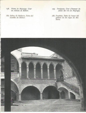 LAMINA 20731: Patio de honor del Palacio de los reyes de Mallorca en Perpiñan